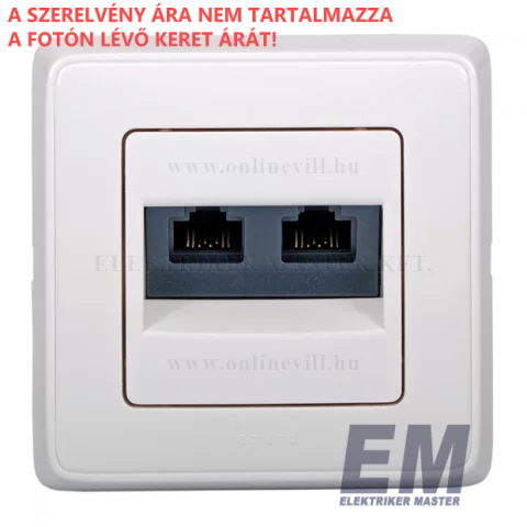 Legrand Cariva RJ45 x2 Cat6 UTP süllyesztett dupla aljzat fehér 773642