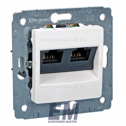 Legrand Cariva RJ45 x2 Cat6 UTP süllyesztett dupla aljzat fehér 773642