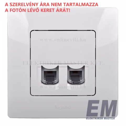 Legrand Niloé RJ11 x2 telefon dupla aljzat fehér 664770