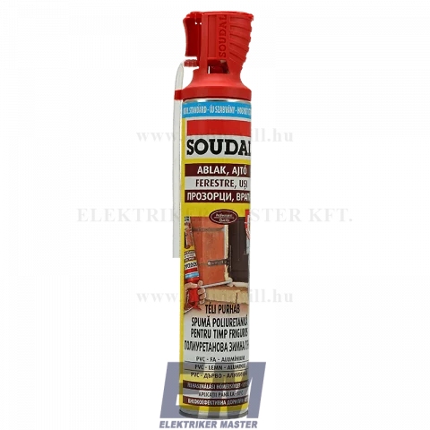Purhab beépített pisztollyal téli használatra Soudal 750ml SOU108895