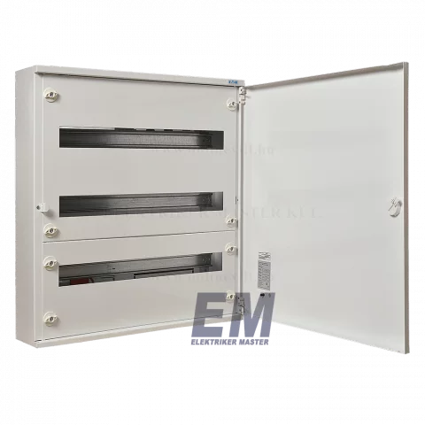 Lemezszekrény 72 modulos IP30 falon kívüli elosztó fehér Eaton BF-O-3/72-C 283031
