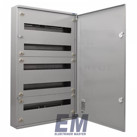 Lemezszekrény 120 modulos IP30 falon kívüli elosztó szürke Eaton BF-O-5/120-G-C 283046