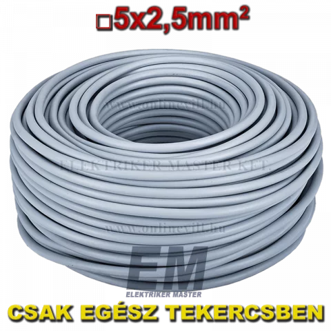 MBCU 5x2,5 kábel (NYM-J) tömör réz vezeték (100m)