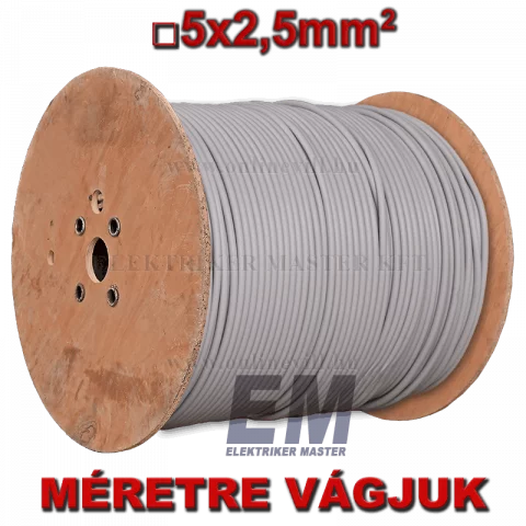 MBCU 5x2,5 kábel (NYM-J) tömör réz vezeték (dobon)