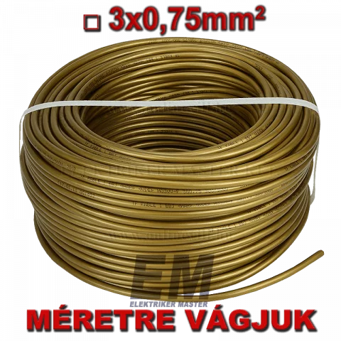 MT ARANY 3x0,75 kábel (H05VV-F) MTK sodrott réz vezeték (100m)