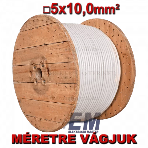 MT 5x10 kábel (H05VV-F) MTK sodrott réz vezeték fehér (Dobon)