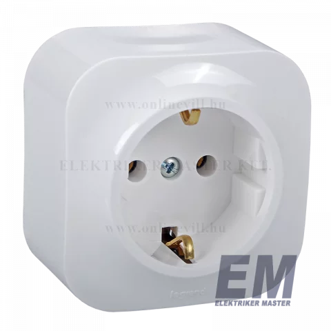 Legrand Forix IP20 fk 2P+F földelt csatlakozóaljzat, 16 A, gyv nélkül fehér