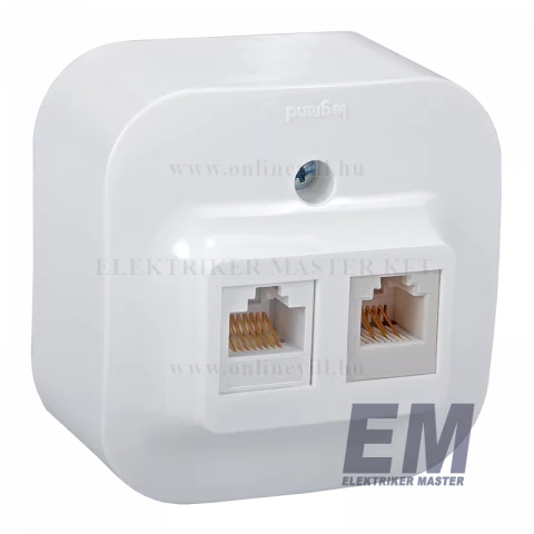 Legrand Forix IP20 fk 1xRJ45 Cat5e UTP informatikai + RJ11 telefoncsatlakozóaljzat fehér