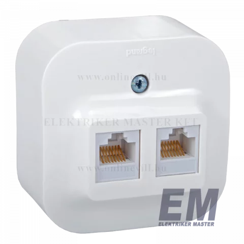 Legrand Forix IP20 falon kívüli 2x RJ45 Cat. 5e UTP informatikai csatlakozóaljzat fehér