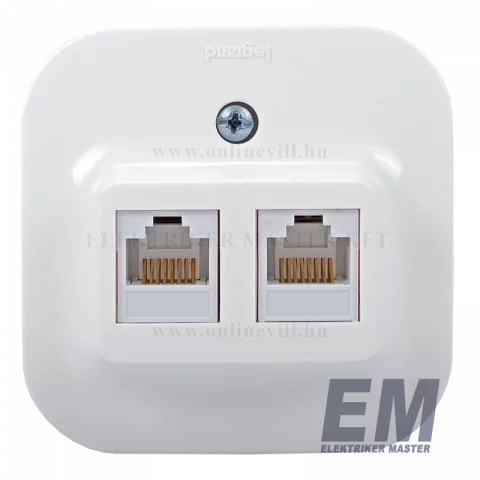 Legrand Forix IP20 falon kívüli 2x RJ45 Cat. 5e UTP informatikai csatlakozóaljzat fehér