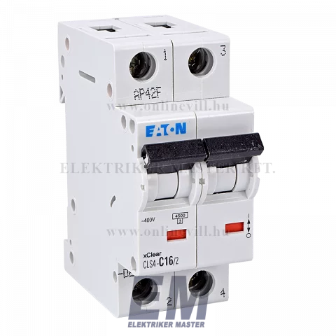 Eaton CLS4-C16/2-DE Kismegszakító 4,5kA 2pól.