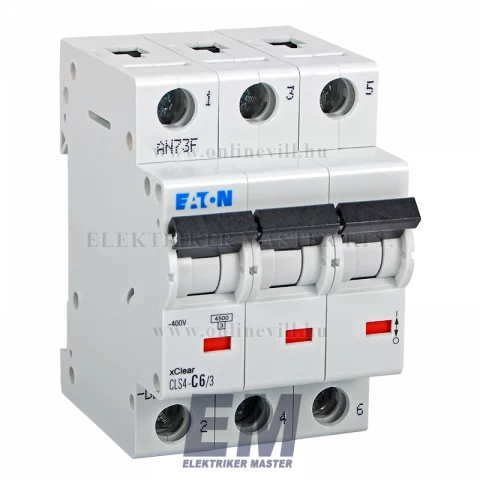 Eaton CLS4-C6/3-DE Kismegszakító 4,5kA 3pól.
