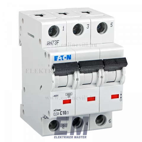 Eaton CLS4-C10/3-DE Kismegszakító 4,5kA 3pól.