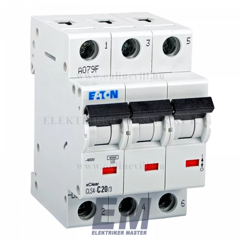Eaton CLS4-C20/3-DE Kismegszakító 4,5kA 3pól.