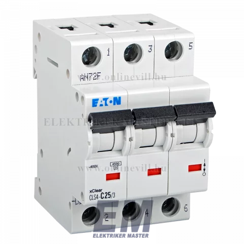 Eaton CLS4-C25/3-DE Kismegszakító 4,5kA 3pól.