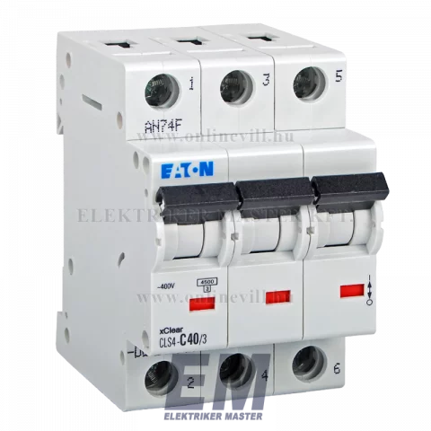 Eaton CLS4-C40/3-DE Kismegszakító 4,5kA 3pól.