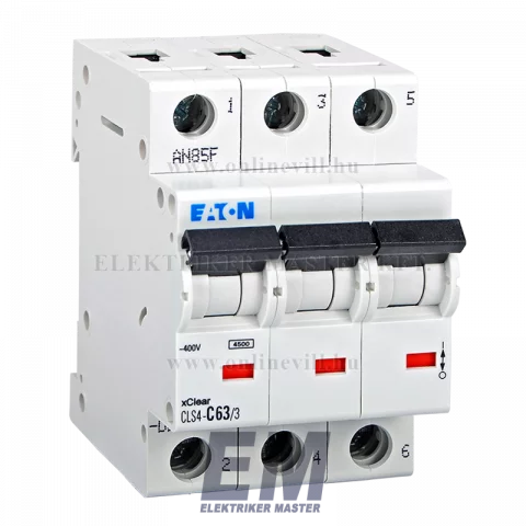 Eaton CLS4-C63/3-DE Kismegszakító 4,5kA 3pól.