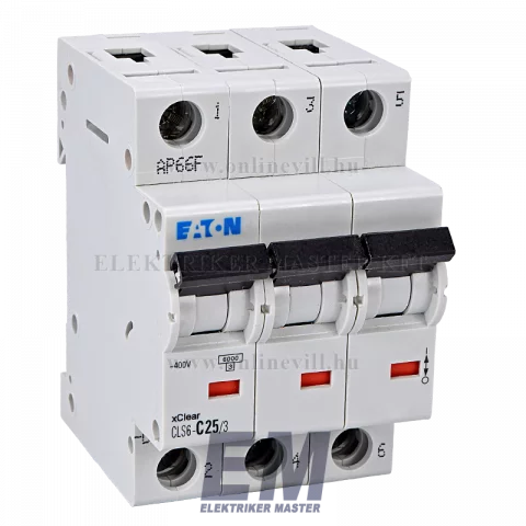 Eaton CLS6-C25/3-DE Kismegszakító, 6kA 3pól.