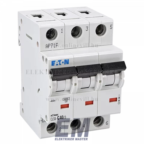 Eaton CLS6-C40/3-DE Kismegszakító, 6kA 3pól.