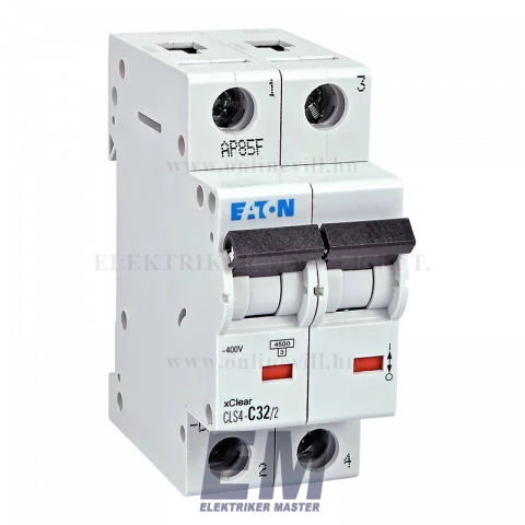 Eaton CLS4-C32/2-DE Kismegszakító 4,5kA 2pól.
