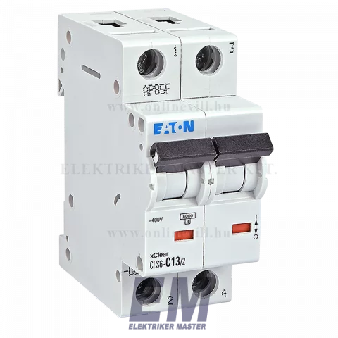Eaton CLS6-C13/2-DE Kismegszakító, 6kA 2pól.
