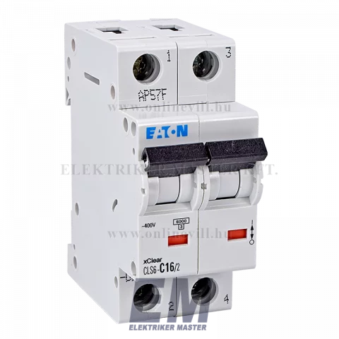 Eaton CLS6-C16/2-DE Kismegszakító, 6kA 2pól.