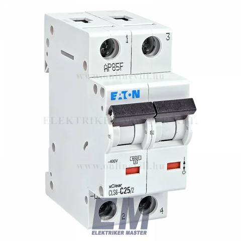 Eaton CLS6-C25/2-DE Kismegszakító, 6kA 2pól.