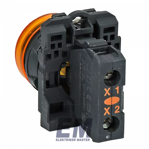 Schneider LED-es jelzőlámpa sárga 230V XB5AVM5