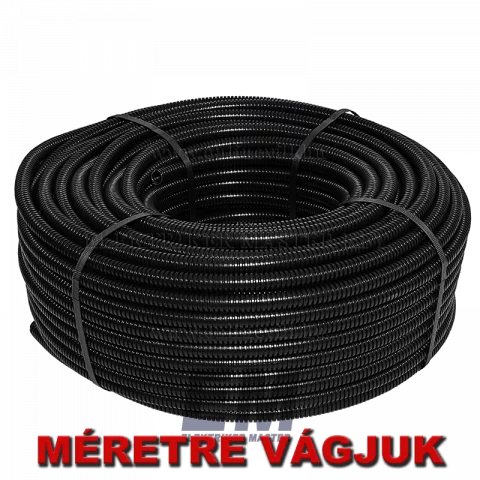 Gégecső lépésálló 20 mm fekete flexibilis védőcső földbe 100m (Elettrocanali)