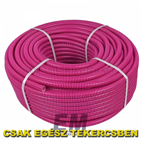Gégecső lépésálló 20 mm lila flexibilis védőcső földbe 100m (Gewiss)
