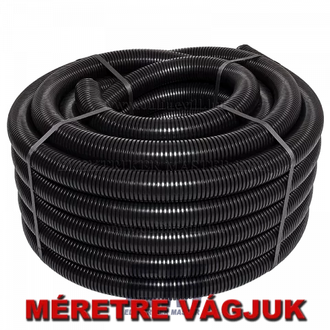Gégecső lépésálló 63 mm fekete flexibilis védőcső földbe 20m (Gewiss)