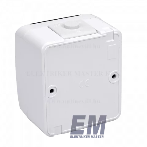 GAO Aquastar 2P+F csatlakozóaljzat, gyermekvédelemmel, csapófedéllel, IP54, fehér