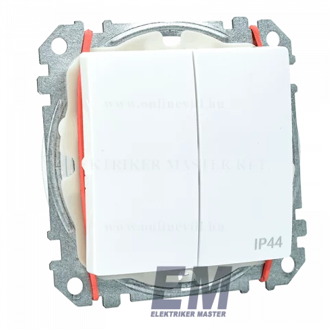 Schneider SEDNA Design kapcsoló 105 csillár villanykapcsoló IP44 rugós bekötés fehér SDD0300421