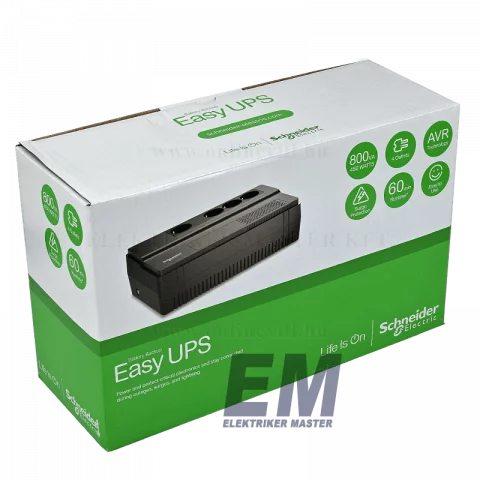 Schneider Easy szünetmentes tápegység számítógéphez 2P+F kimenettel 800VA UPS BVS 230V BVS800I-GR