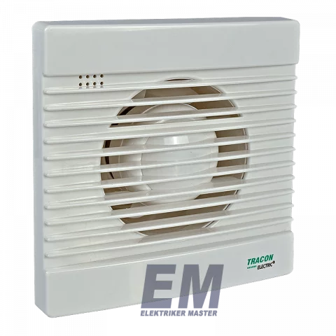 Elszívó Ventilátor 100 mm Automata Zsalus Időzítős Golyóscsapágyas Tracon VF100-BTS