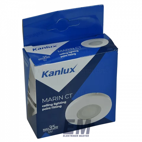 Spot lámpa beépítőkeret kerek fix fehér IP44 Kanlux Marin CT-S80-W