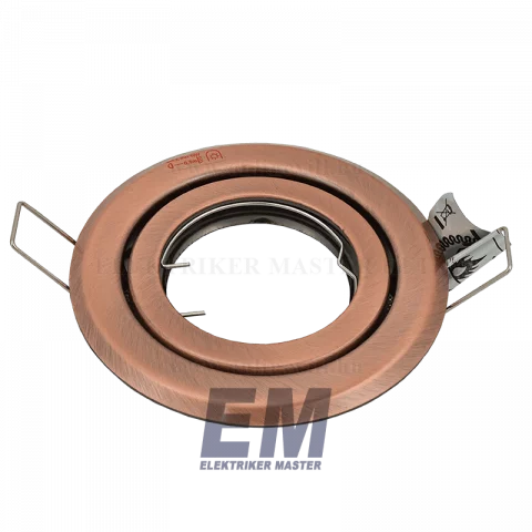 Spot lámpa beépítőkeret kerek billenthető réz Kanlux ARGUS CT-2115-AN