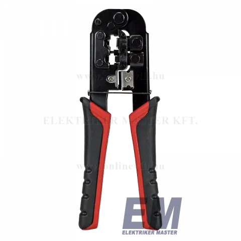 Krimpelő présfogó 6P4C (RJ-11), 6P6C (RJ-12), 8P8C (RJ-45) Tracon RJ86