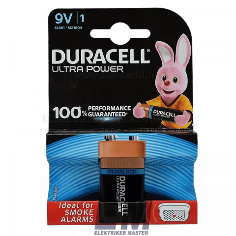 Duracell elem alkáli 6LR61 9V Ultra Power tartós