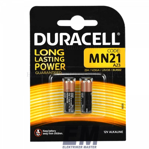 Duracell elem alkáli MN21 12V (2 db/Bliszter)
