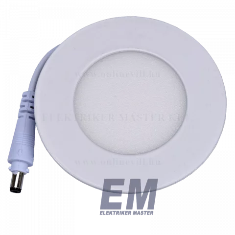 LED Panel Mennyezeti Beépíthető 3W 4000K kerek GTV LD-ORW03W-NBP