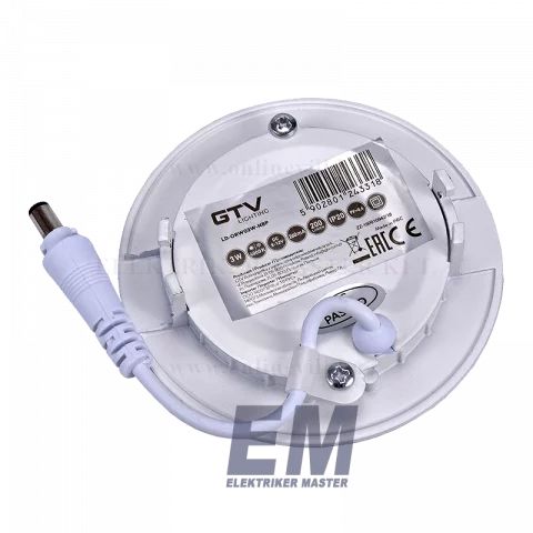 LED Panel Mennyezeti Beépíthető 3W 4000K kerek GTV LD-ORW03W-NBP
