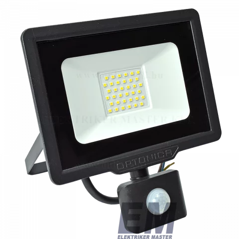 LED Reflektor Mozgásérzékelővel 30W 4500K Fekete Optonica SMD2 FL5948