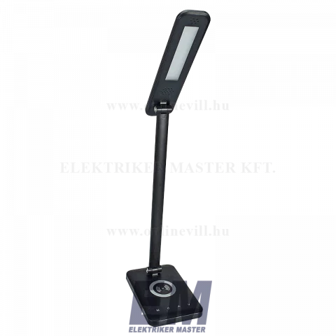 Asztali lámpa és vezeték nélküli telefon töltő egyben 7W Fekete Orno PR-LB-1538/B