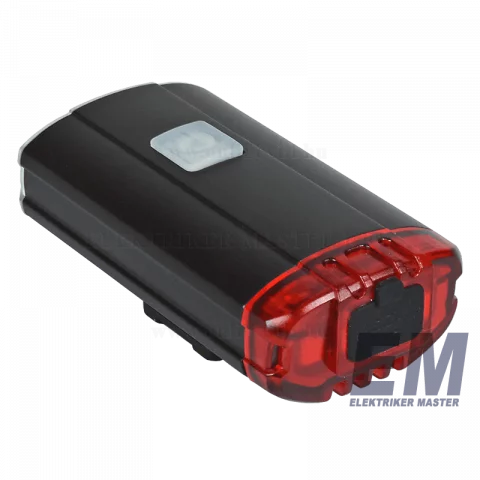 LED biciklilámpa, első-hátsó világítással 2W; 5000K; 3,7 V / 800 mAh, 150lm, IP54, 2/5h
