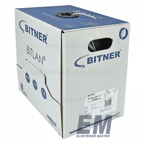 UTP internet lan kábel Cat6 (U/UTP 350MHz) 4x2x0,5 tömör réz vezeték Bitner (305m)