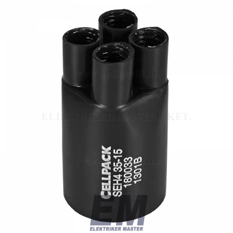 Zsugor Végelzáró Gatya Gyantás 4x6-35 mm2-es Földkábelhez Cellpack SEH4 35-15 (143556)