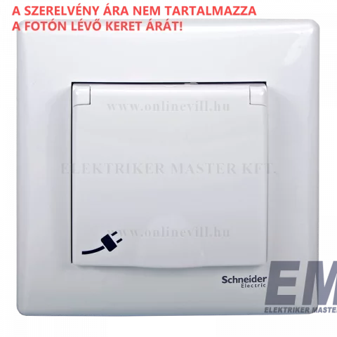 Schneider SEDNA Dugalj 2P+F konnektor csapfedeles GYV csavaros bekötés fehér SDN3100121