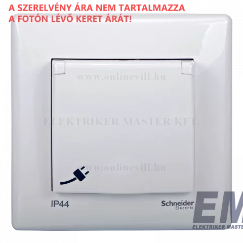 Schneider SEDNA Dugalj 2P+F konnektor csapfedeles IP44 GYV csavaros bekötés fehér SDN3100321