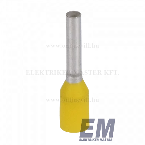 Érvéghüvely 1,0 mm2/14mm szigetelt sárga (100db/cs) Weidmüller 9026080000